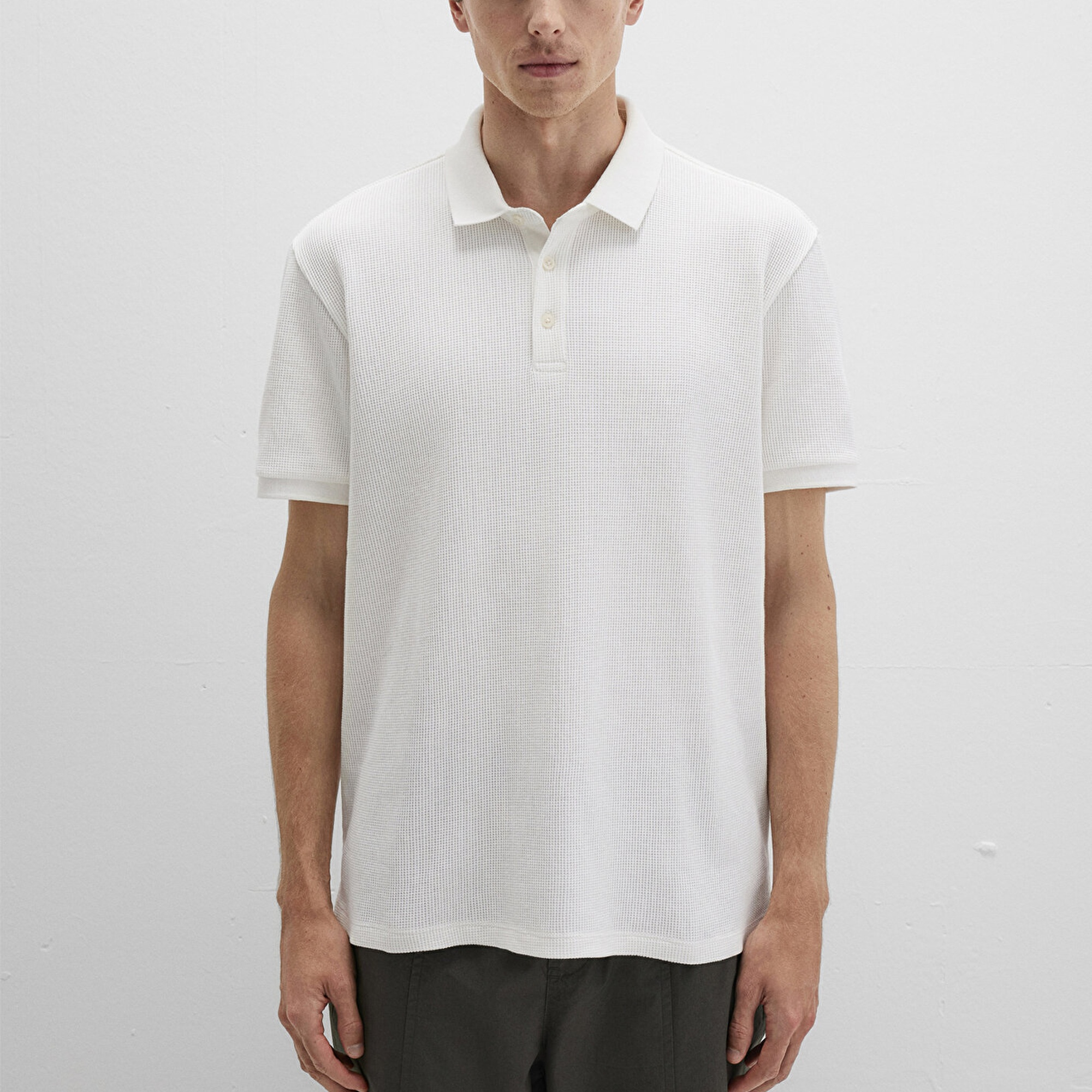 Mavi Dokulu Beyaz Polo Tişört Regular Fit / Normal Kesim 0612824-70057