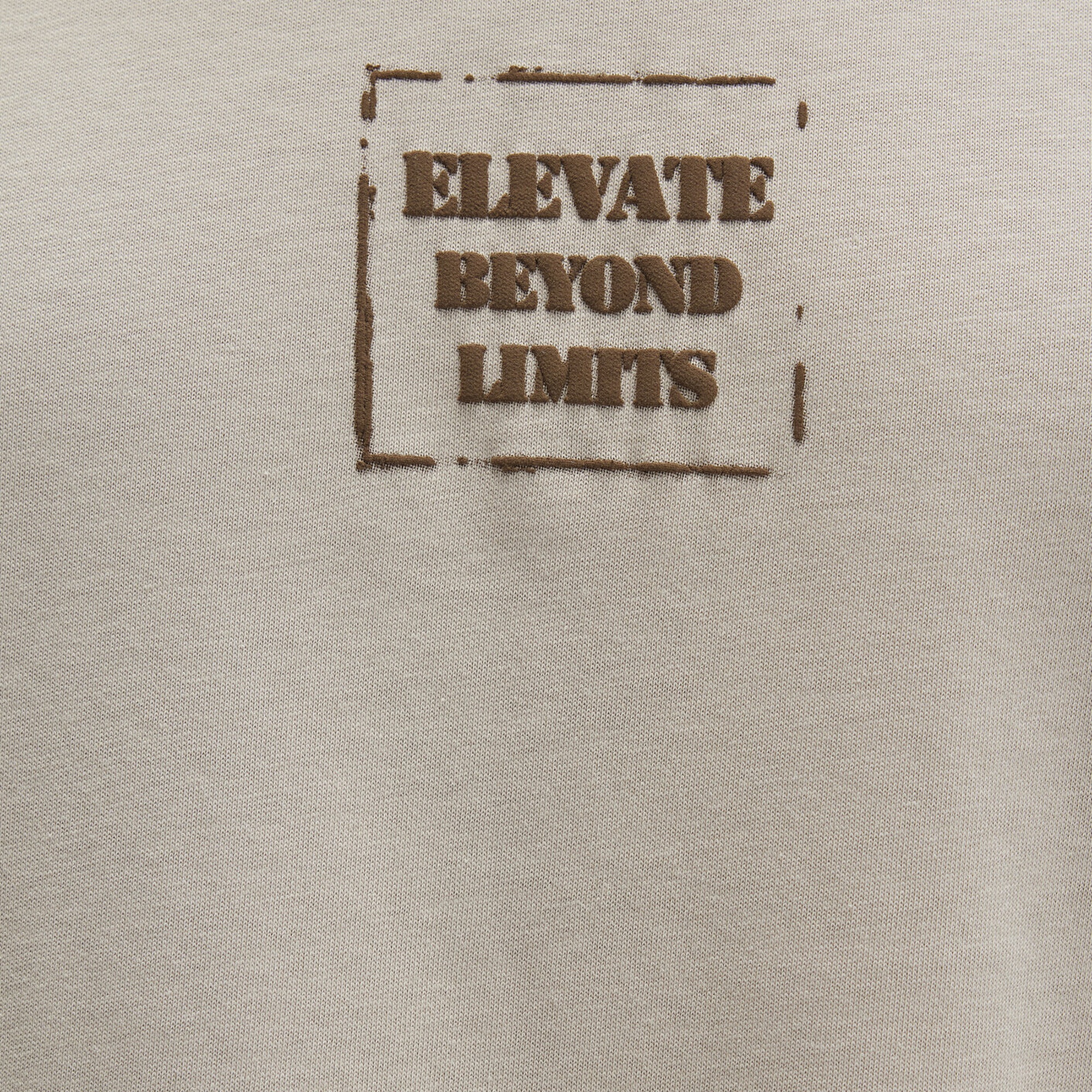 Mavi Baskılı Bej Tişört Loose Fit / Bol Rahat Kesim 0612837-70039