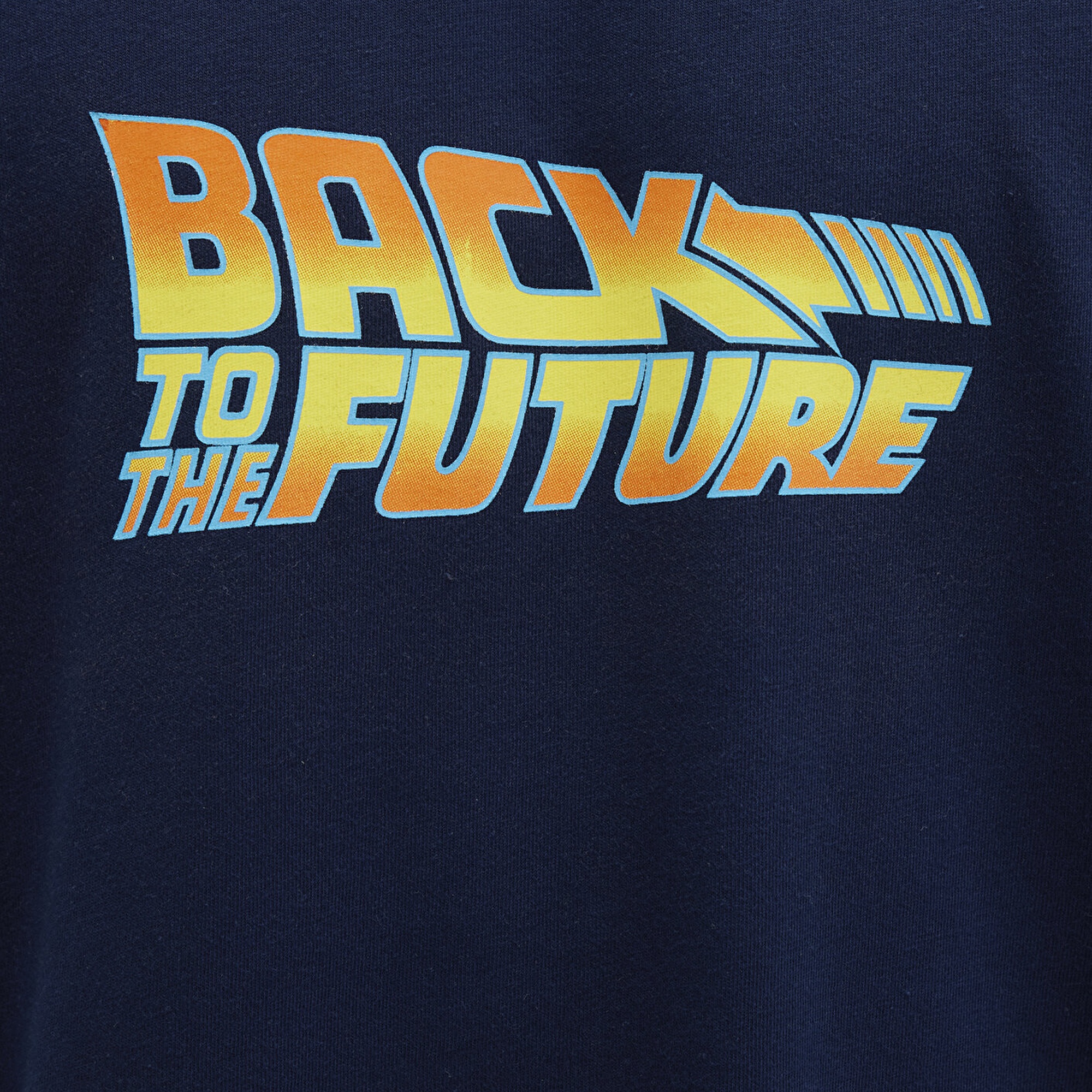 Mavi Back To The Future Baskılı Mavi Tişört Loose Fit / Bol Rahat Kesim 0612925-89353