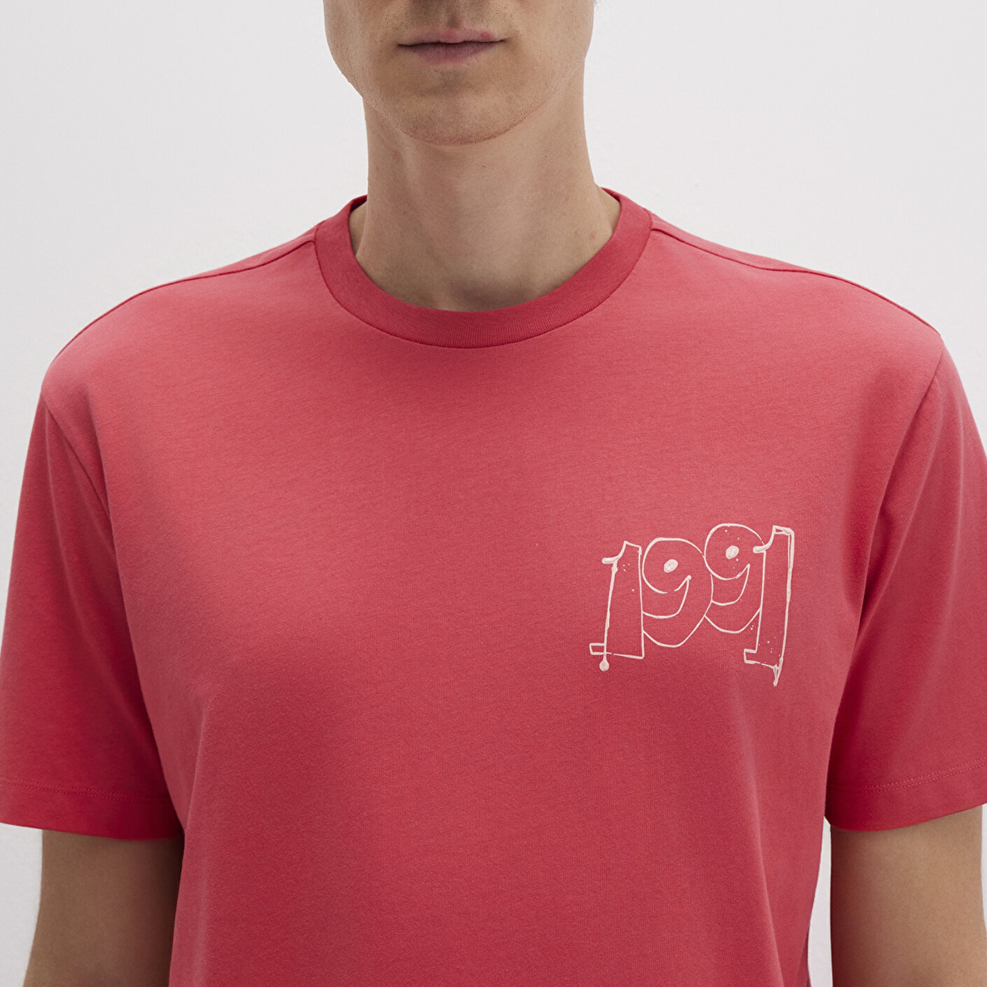Mavi 1991 Baskılı Pembe Tişört Loose Fit / Bol Rahat Kesim 0612908-71079