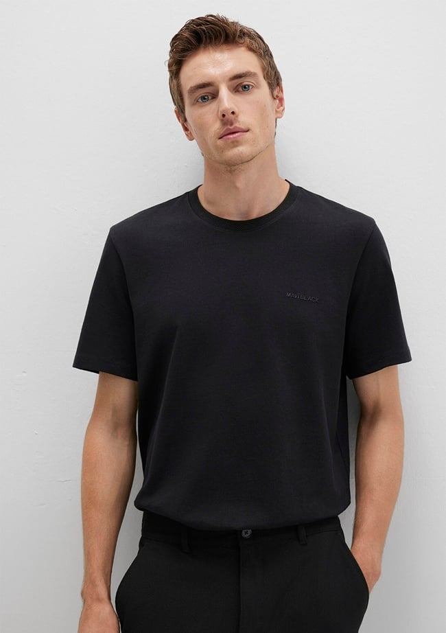  Mavi Mavi Black Baskılı Siyah Tişört Regular Fit / Normal Kesim 0612872-900