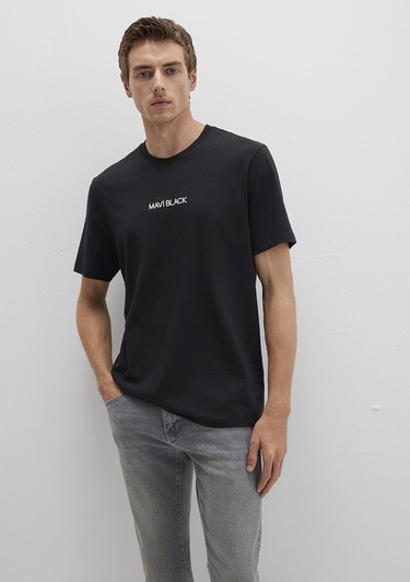  Mavi Mavi Black Baskılı Siyah Tişört Regular Fit / Normal Kesim 0612867-900