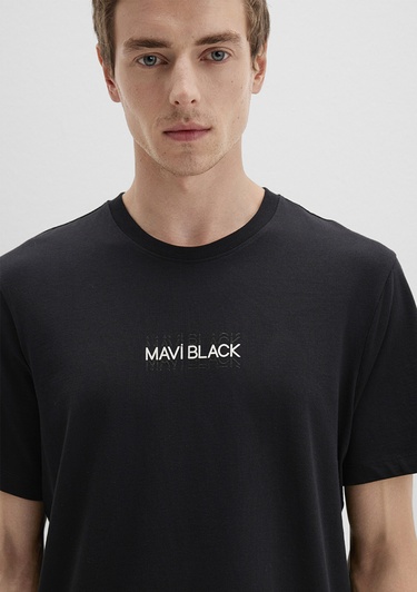  Mavi Mavi Black Baskılı Siyah Tişört Regular Fit / Normal Kesim 0612867-900
