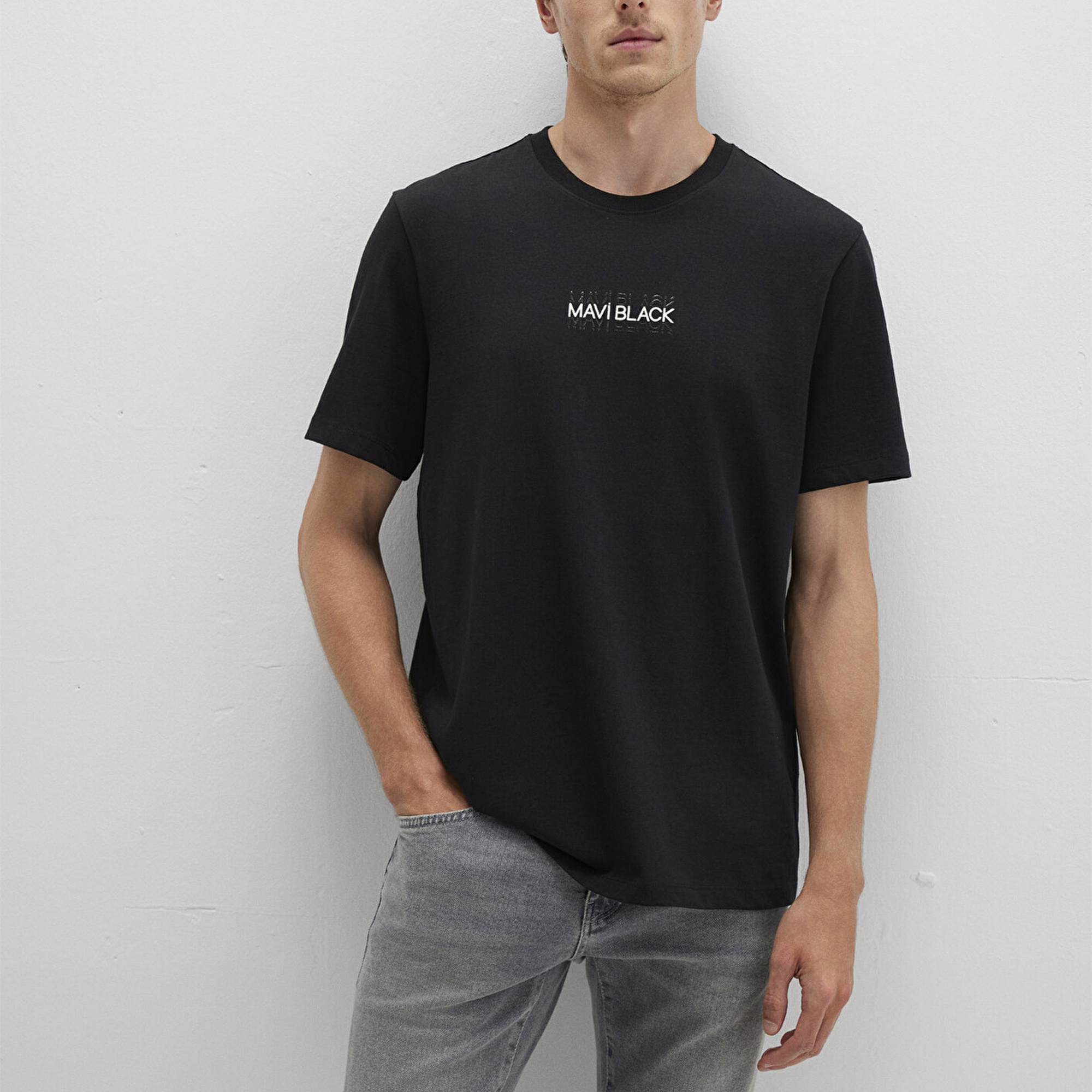 Mavi Mavi Black Baskılı Siyah Tişört Regular Fit / Normal Kesim 0612867-900