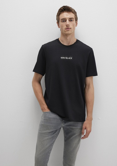  Mavi Mavi Black Baskılı Siyah Tişört Regular Fit / Normal Kesim 0612867-900