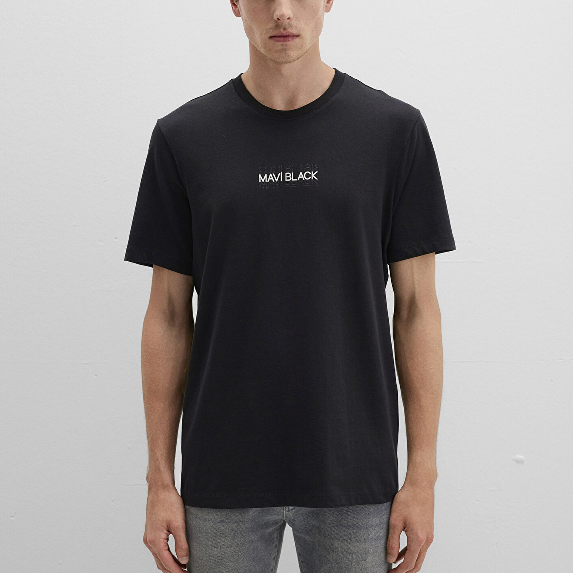 Mavi Mavi Black Baskılı Siyah Tişört Regular Fit / Normal Kesim 0612867-900