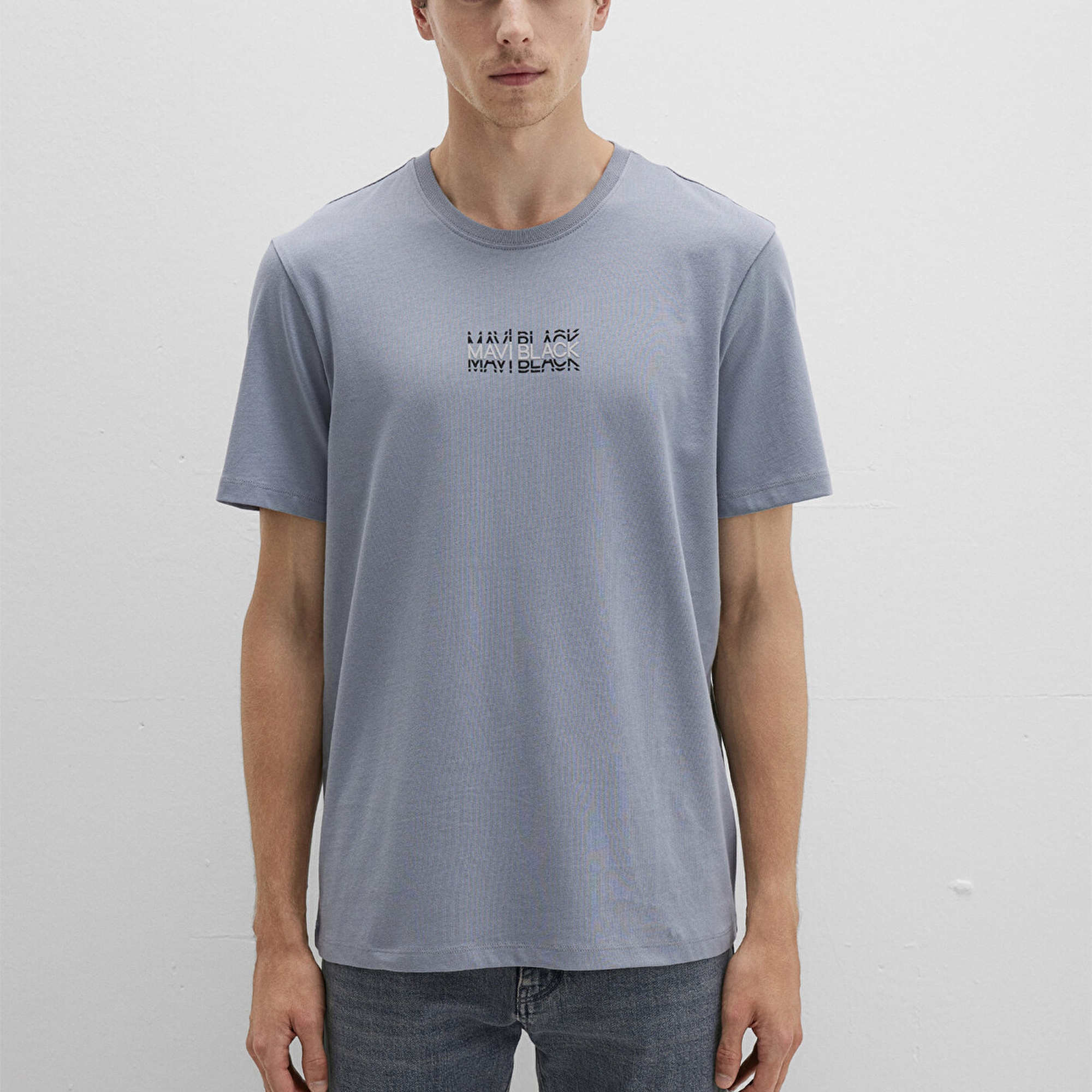 Mavi Mavi Black Baskılı Mavi Tişört Regular Fit / Normal Kesim 0612867-86584