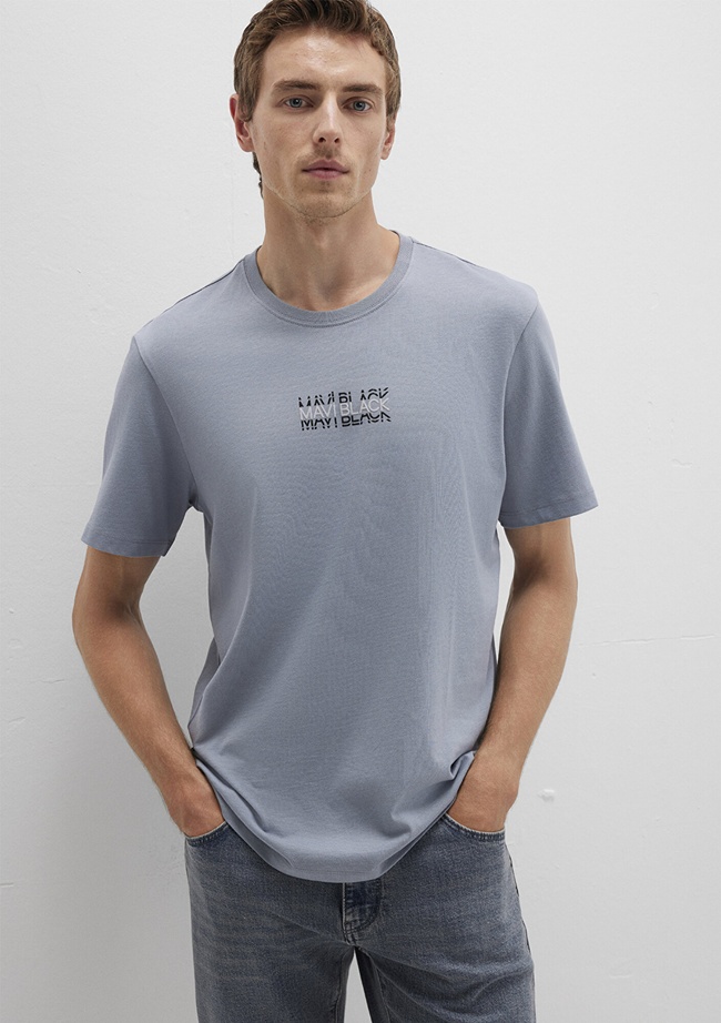  Mavi Mavi Black Baskılı Mavi Tişört Regular Fit / Normal Kesim 0612867-86584