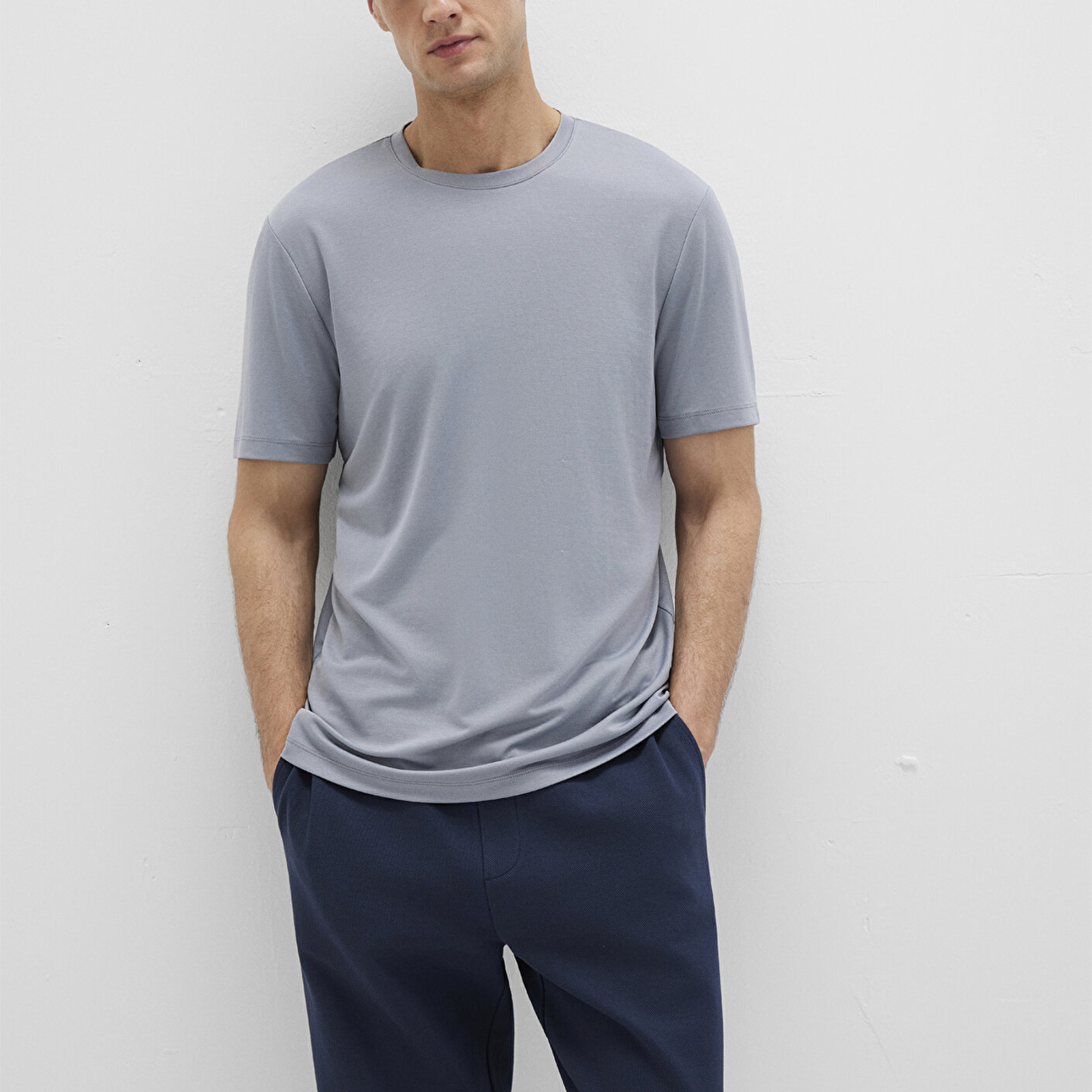 Mavi Bisiklet Yaka Mavi Basic Tişört Regular Fit / Normal Kesim 0612865-86584