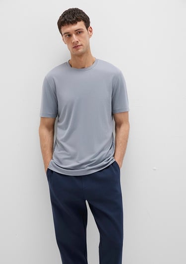  Mavi Bisiklet Yaka Mavi Basic Tişört Regular Fit / Normal Kesim 0612865-86584