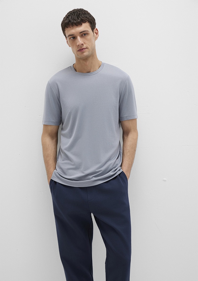  Mavi Bisiklet Yaka Mavi Basic Tişört Regular Fit / Normal Kesim 0612865-86584