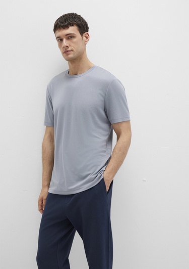  Mavi Bisiklet Yaka Mavi Basic Tişört Regular Fit / Normal Kesim 0612865-86584