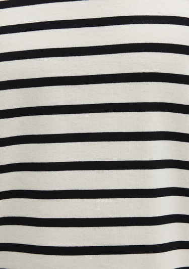  Mavi Siyah Çizgili Tişört Loose Fit / Bol Rahat Kesim 0612860-900