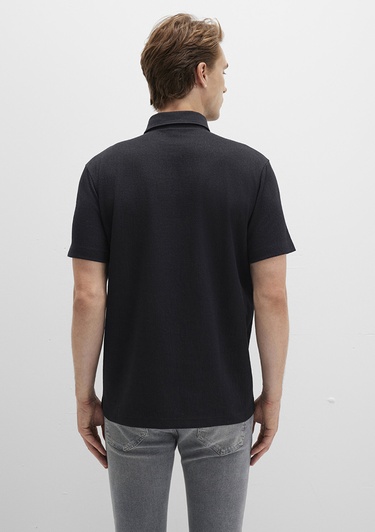 Mavi Siyah Polo Tişört Regular Fit / Normal Kesim 0612869-900