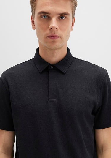  Mavi Siyah Polo Tişört Regular Fit / Normal Kesim 0612869-900