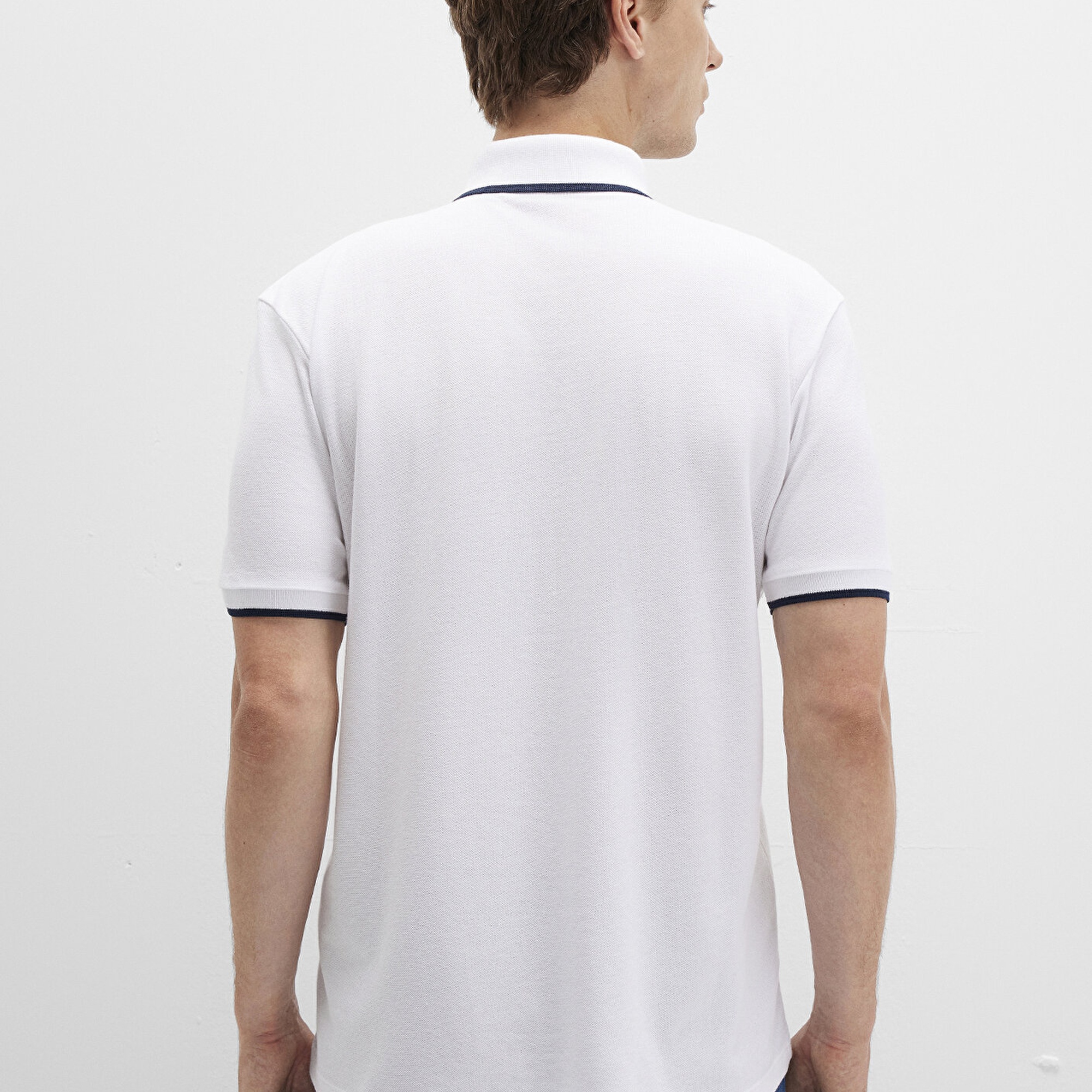 Mavi Beyaz Polo Tişört Regular Fit / Normal Kesim 0612893-620