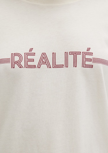  Mavi Realite Baskılı Ekru Tişört Regular Fit / Normal Kesim 1613348-70072