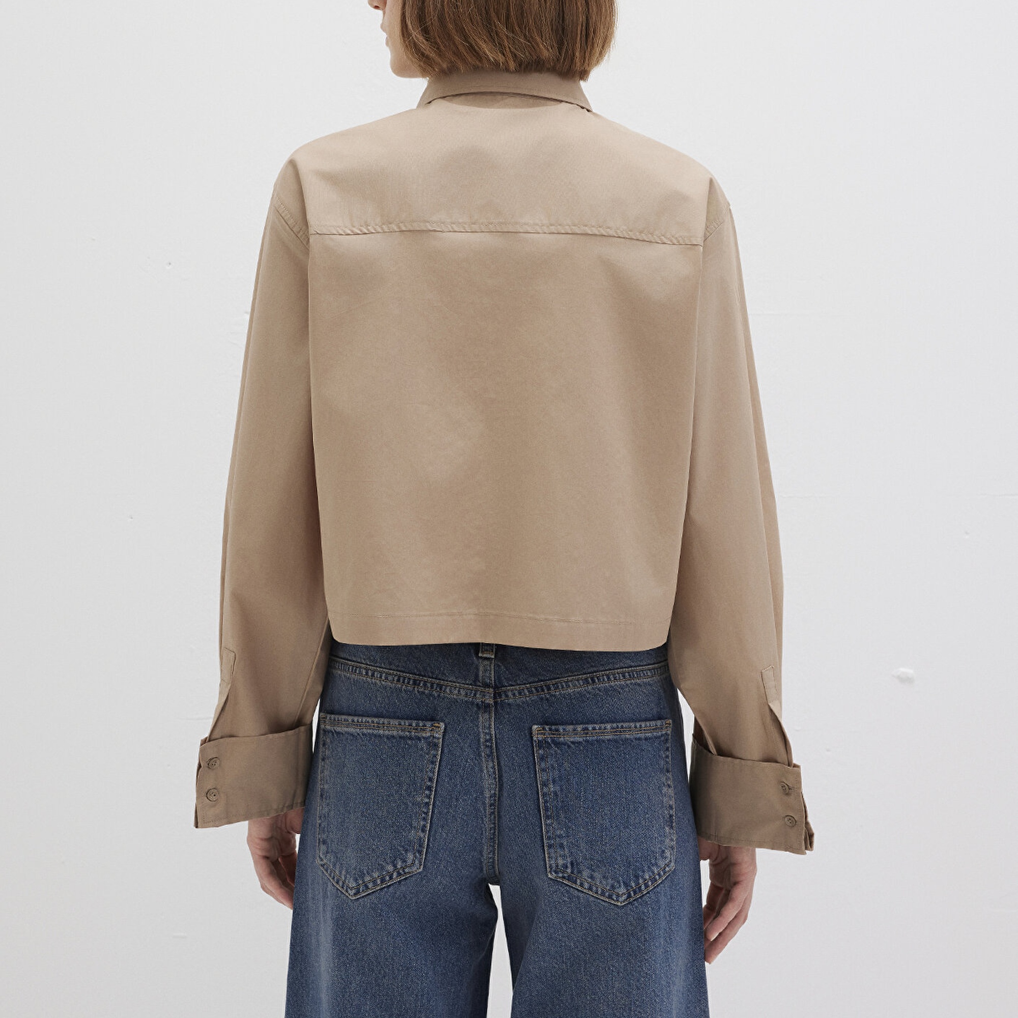 Mavi Kahverengi Gömlek Loose Fit / Bol Rahat Kesim 1211183-70367