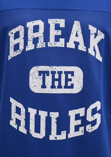  Mavi Baskılı Mavi Tişört Relaxed Fit / Rahat Kesim 0612849-70907