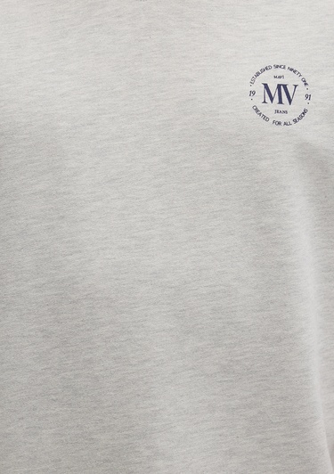  Mavi MV Baskılı Gri Tişört Relaxed Fit / Rahat Kesim 0612846-82498