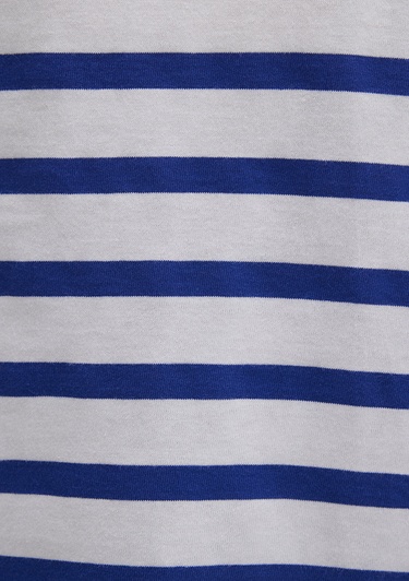  Mavi Çizgili Tişört Loose Fit / Bol Rahat Kesim 0612857-70907