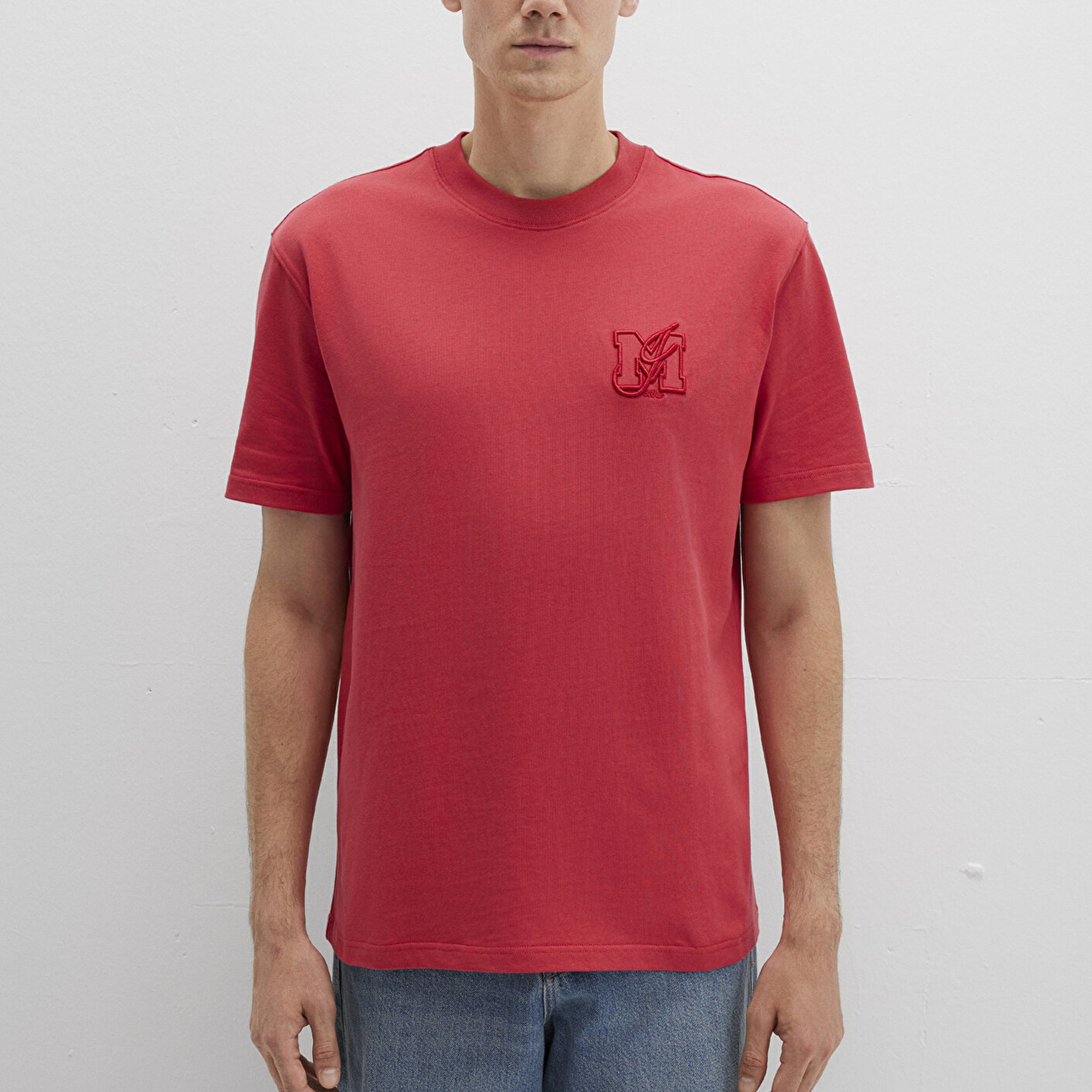 Mavi MJ Baskılı Pembe Tişört Loose Fit / Bol Rahat Kesim 0612885-71079