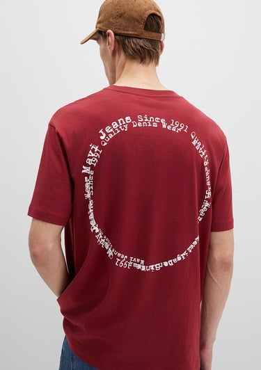  Mavi Mavi Jeans Baskılı Kırmızı Tişört Loose Fit / Bol Rahat Kesim 0612899-89065