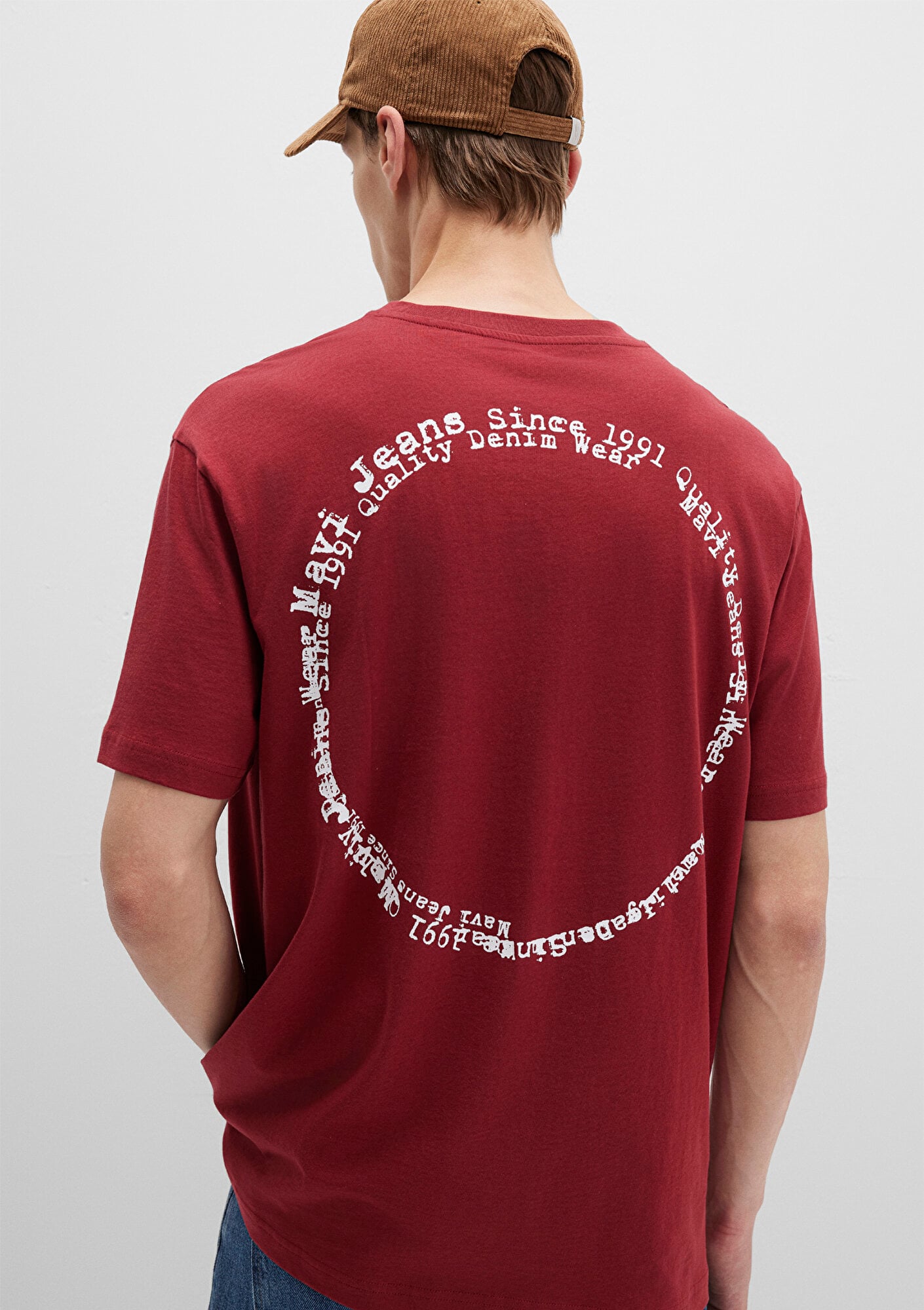  Mavi Mavi Jeans Baskılı Kırmızı Tişört Loose Fit / Bol Rahat Kesim 0612899-89065