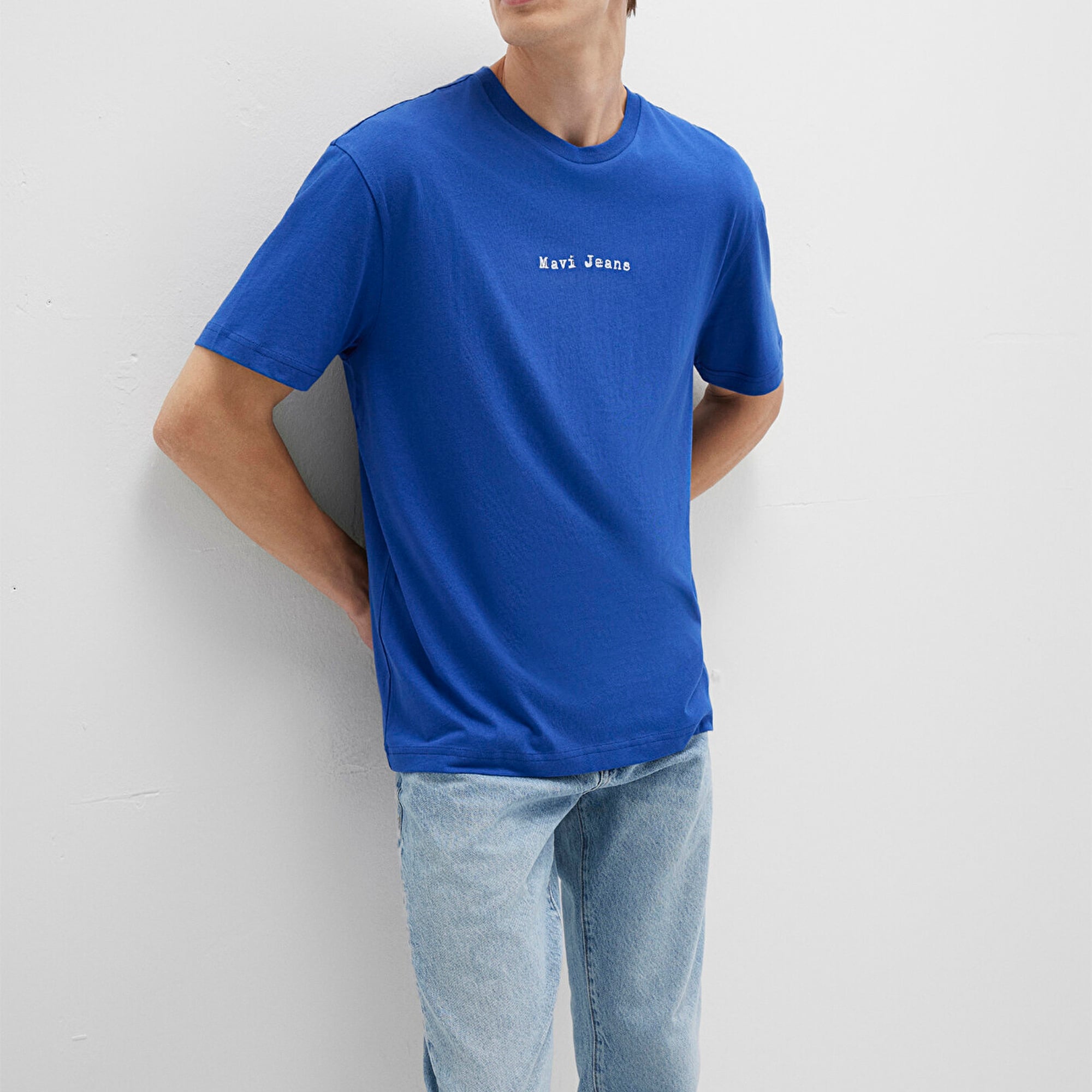 Mavi Mavi Jeans Baskılı Mavi Tişört Loose Fit / Bol Rahat Kesim 0612899-70907