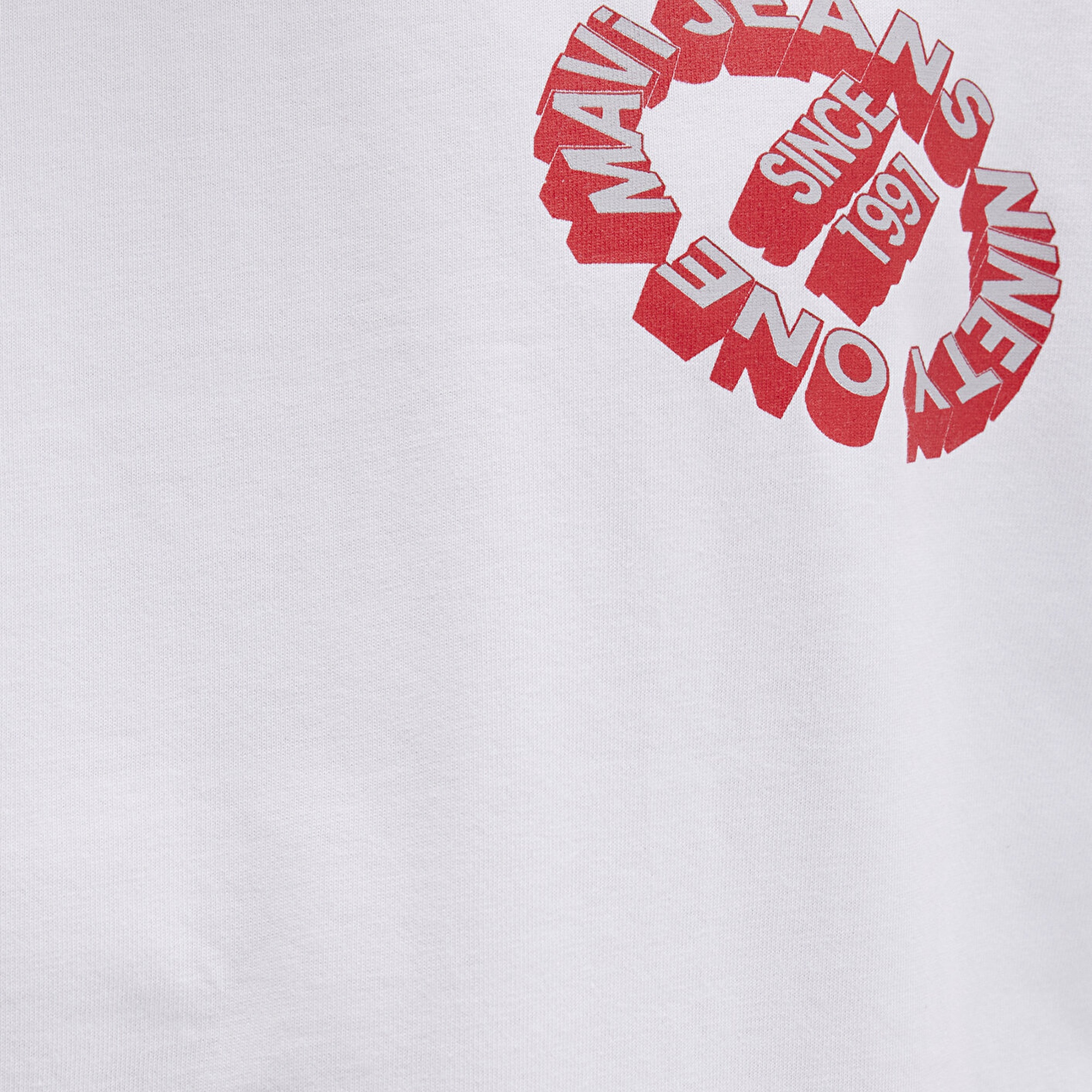 Mavi Mavi Jeans Baskılı Beyaz Tişört Loose Fit / Bol Rahat Kesim 0612898-620