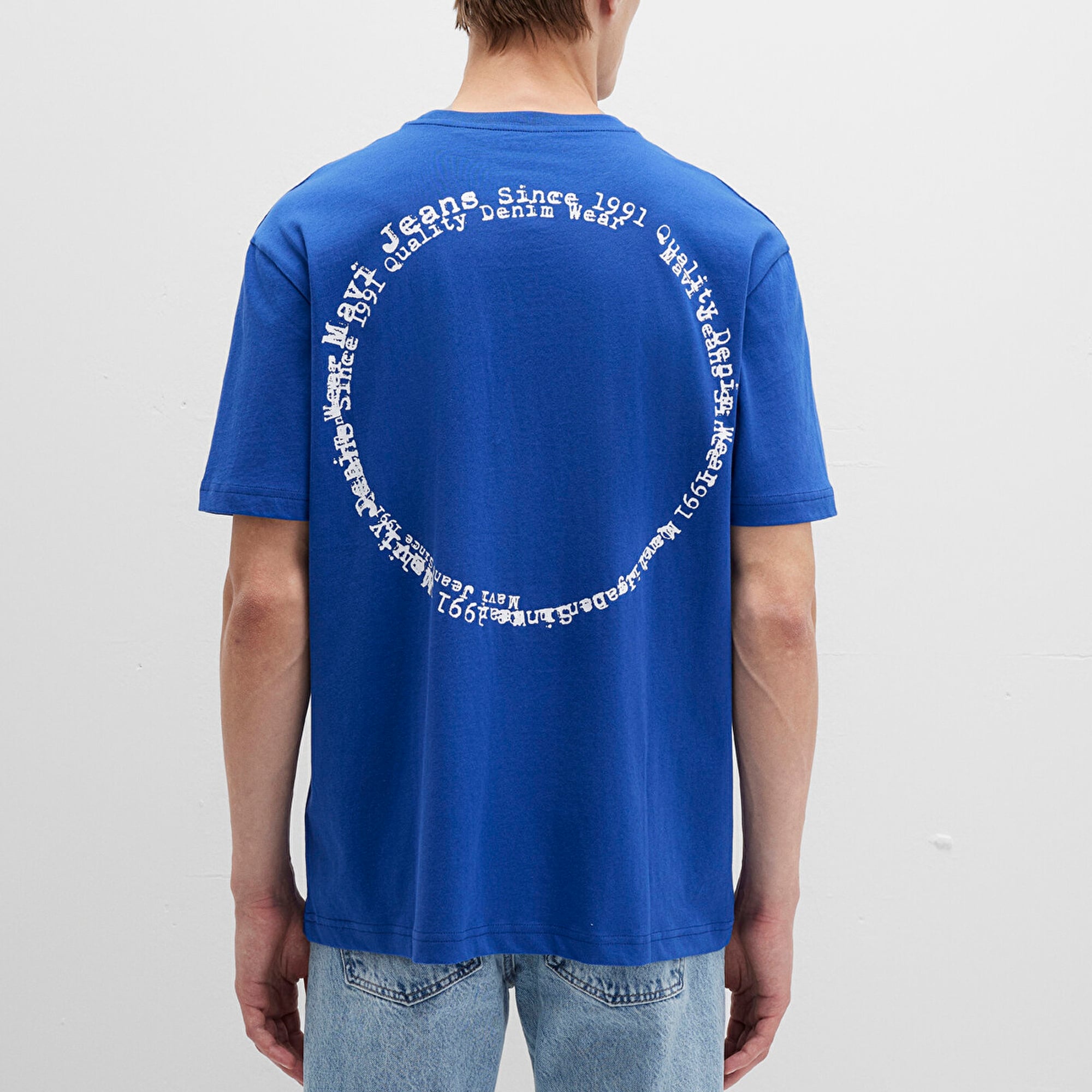 Mavi Mavi Jeans Baskılı Mavi Tişört Loose Fit / Bol Rahat Kesim 0612899-70907