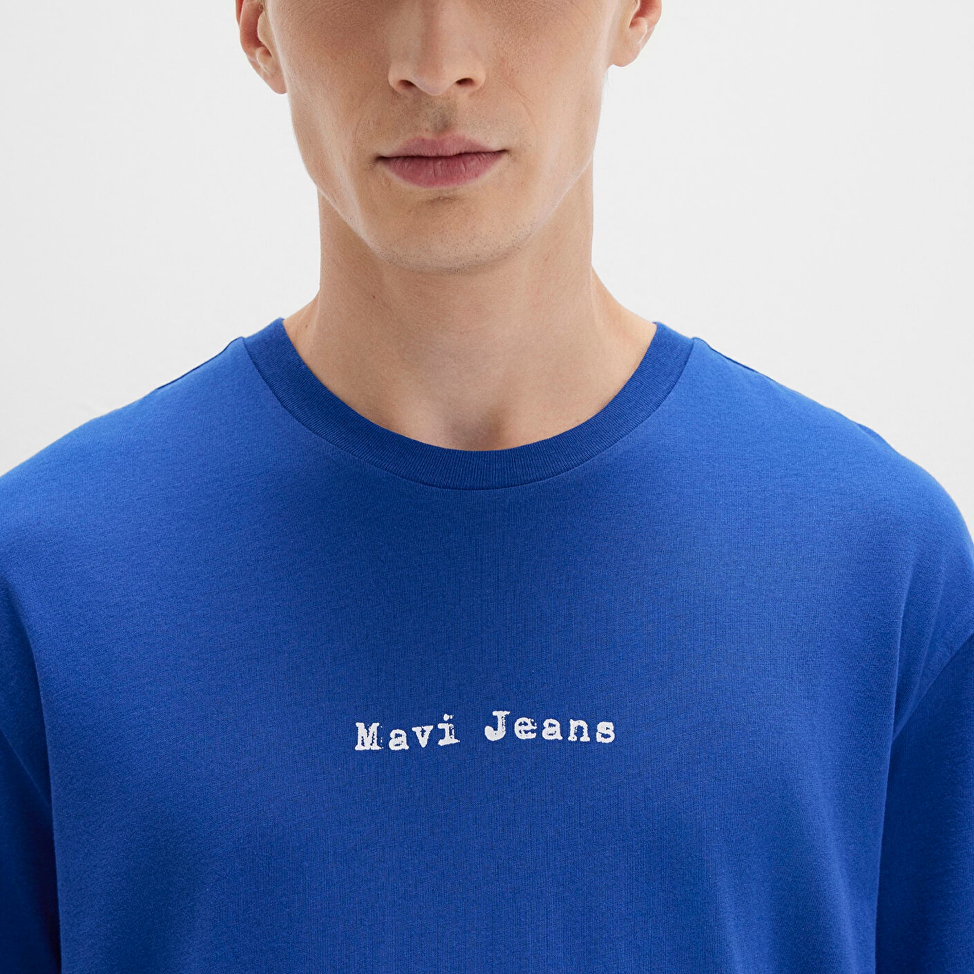 Mavi Mavi Jeans Baskılı Mavi Tişört Loose Fit / Bol Rahat Kesim 0612899-70907