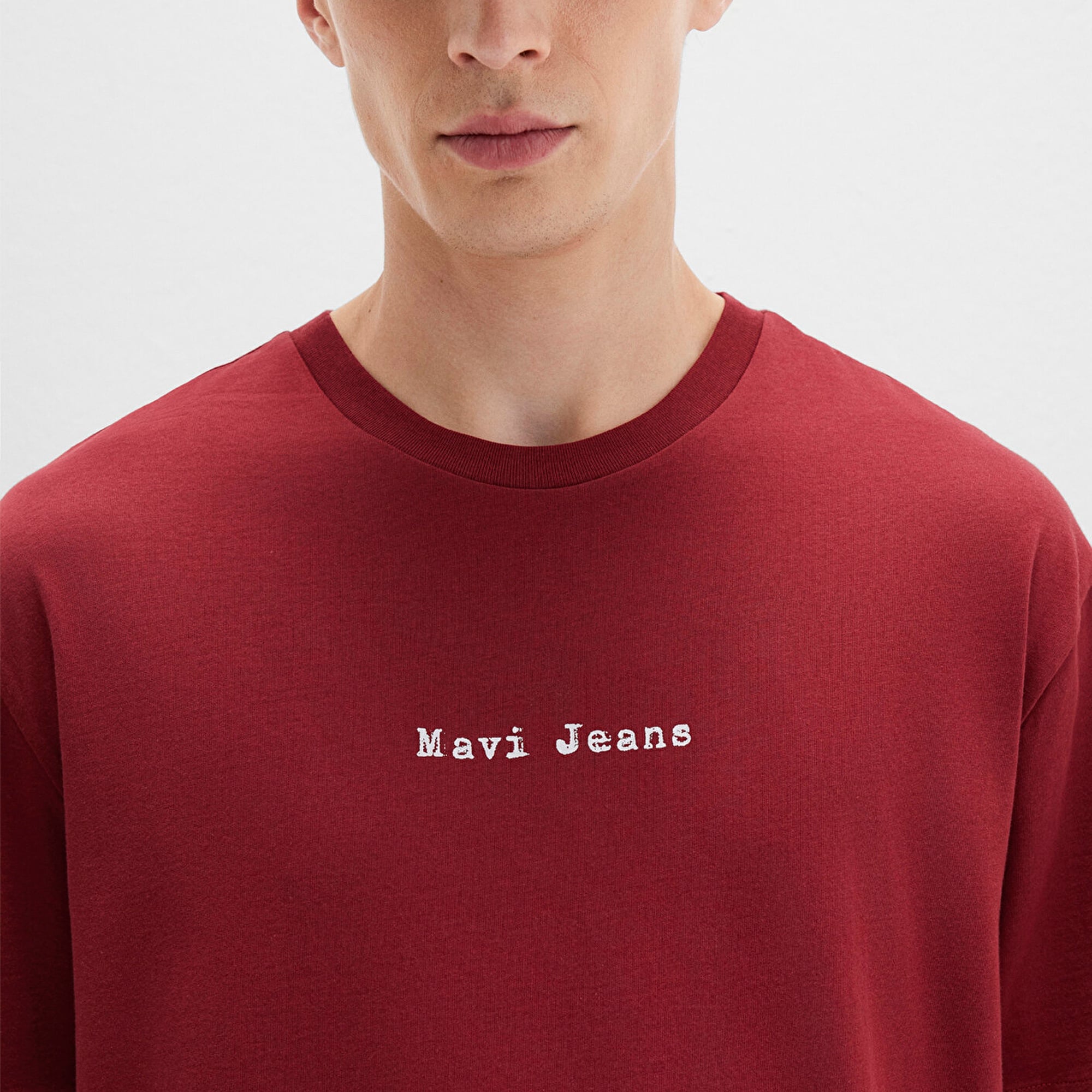 Mavi Mavi Jeans Baskılı Kırmızı Tişört Loose Fit / Bol Rahat Kesim 0612899-89065