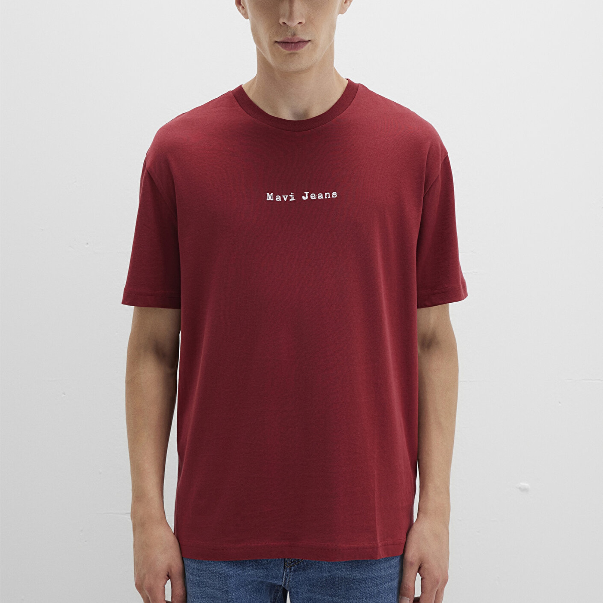Mavi Mavi Jeans Baskılı Kırmızı Tişört Loose Fit / Bol Rahat Kesim 0612899-89065