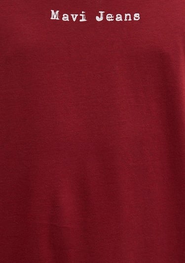  Mavi Mavi Jeans Baskılı Kırmızı Tişört Loose Fit / Bol Rahat Kesim 0612899-89065