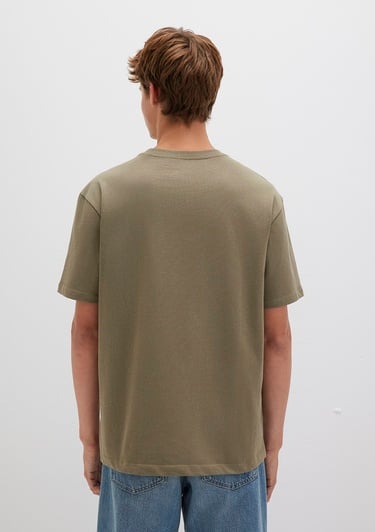  Mavi Mavi Baskılı Haki Tişört Loose Fit / Bol Rahat Kesim 0612897-71816