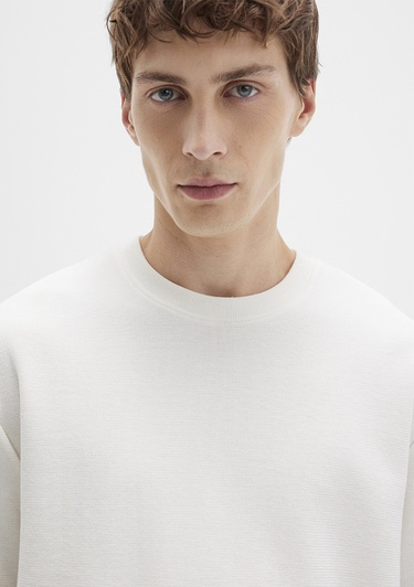  Mavi Ekru Tişört Loose Fit / Bol Rahat Kesim 0612910-70057