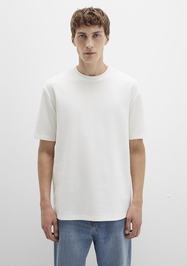  Mavi Ekru Tişört Loose Fit / Bol Rahat Kesim 0612910-70057