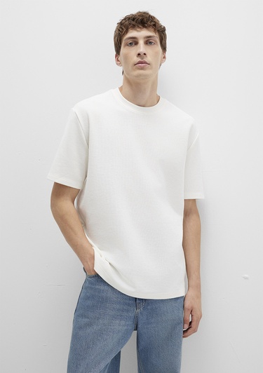  Mavi Ekru Tişört Loose Fit / Bol Rahat Kesim 0612910-70057