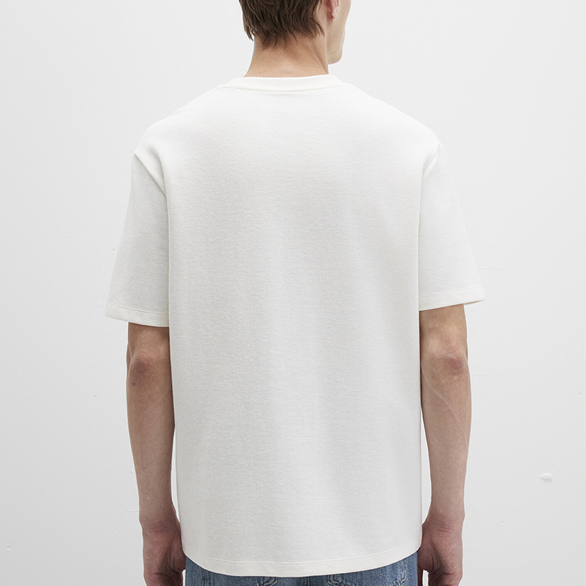 Mavi Ekru Tişört Loose Fit / Bol Rahat Kesim 0612910-70057