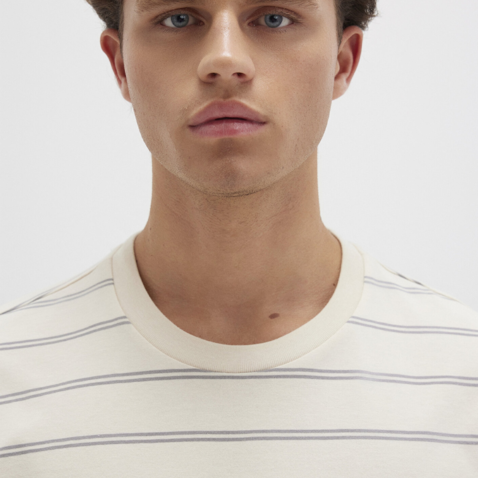 Mavi Çizgili Tişört Relaxed Fit / Rahat Kesim 0612914-70076