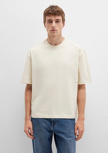  Mavi Bisiklet Yaka Lacivert Basic Tişört Boxy Fit 0612909-70065