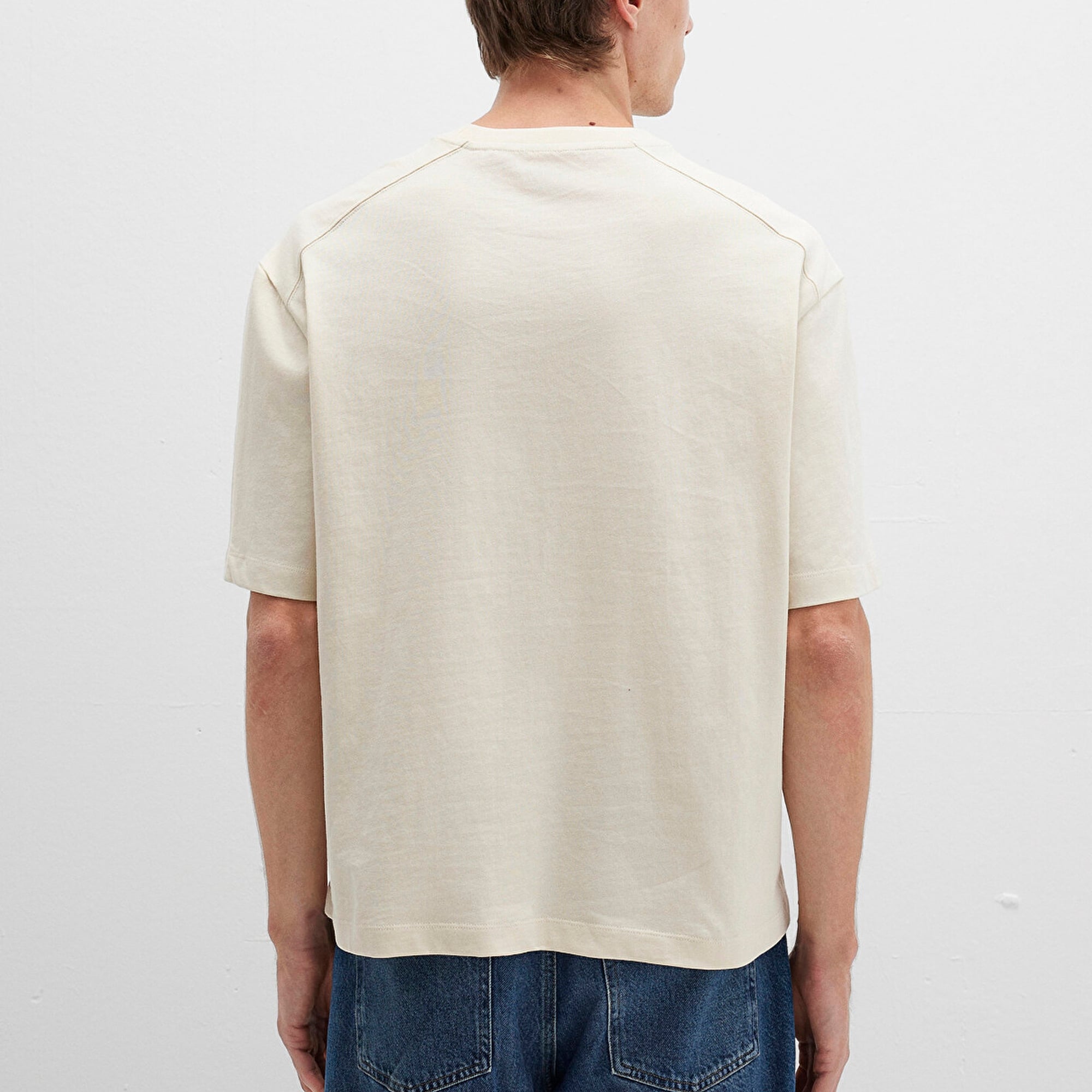 Mavi Bisiklet Yaka Lacivert Basic Tişört Boxy Fit 0612909-70065