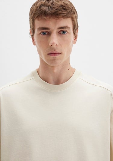  Mavi Bisiklet Yaka Lacivert Basic Tişört Boxy Fit 0612909-70065