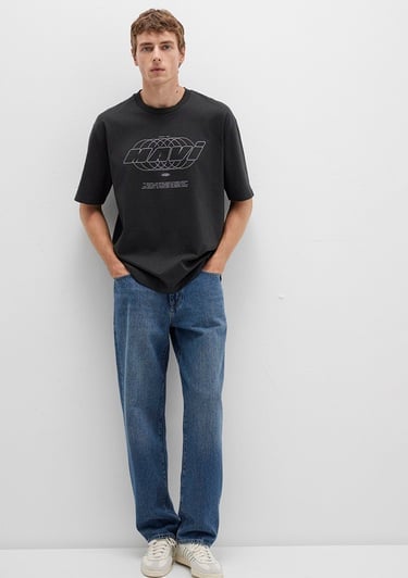  Mavi Mavi Baskılı Gri Tişört Relaxed Fit / Rahat Kesim 0612911-70090