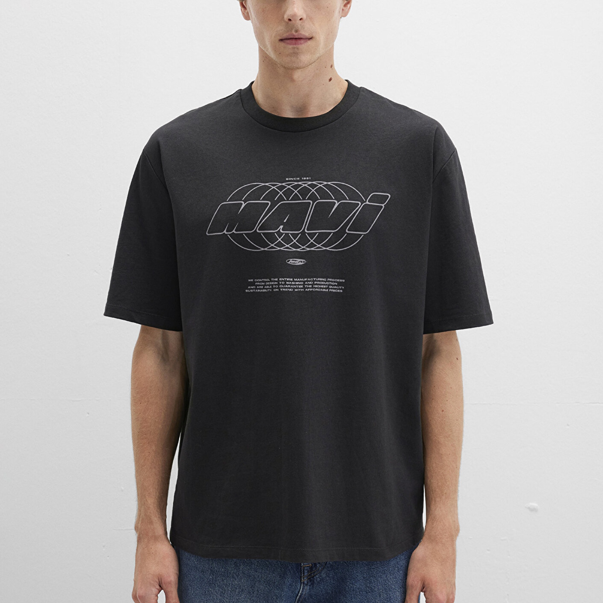 Mavi Mavi Baskılı Gri Tişört Relaxed Fit / Rahat Kesim 0612911-70090