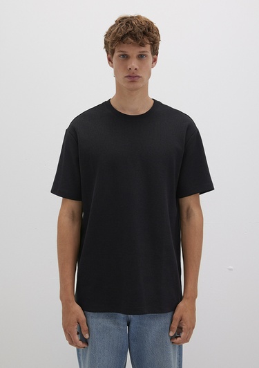  Mavi Siyah Tişört Loose Fit / Bol Rahat Kesim 0612910-900