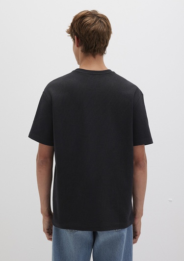  Mavi Siyah Tişört Loose Fit / Bol Rahat Kesim 0612910-900