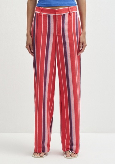  Mavi Çizgili Mavi Pantolon 1011051-90772