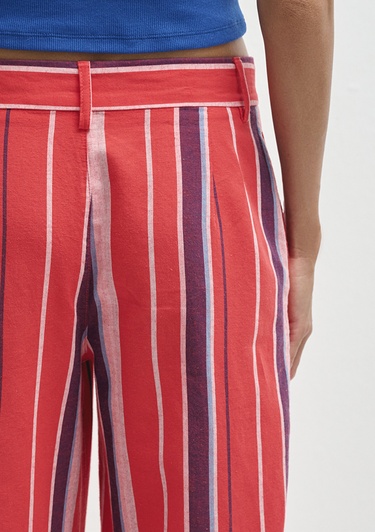  Mavi Çizgili Mavi Pantolon 1011051-90772